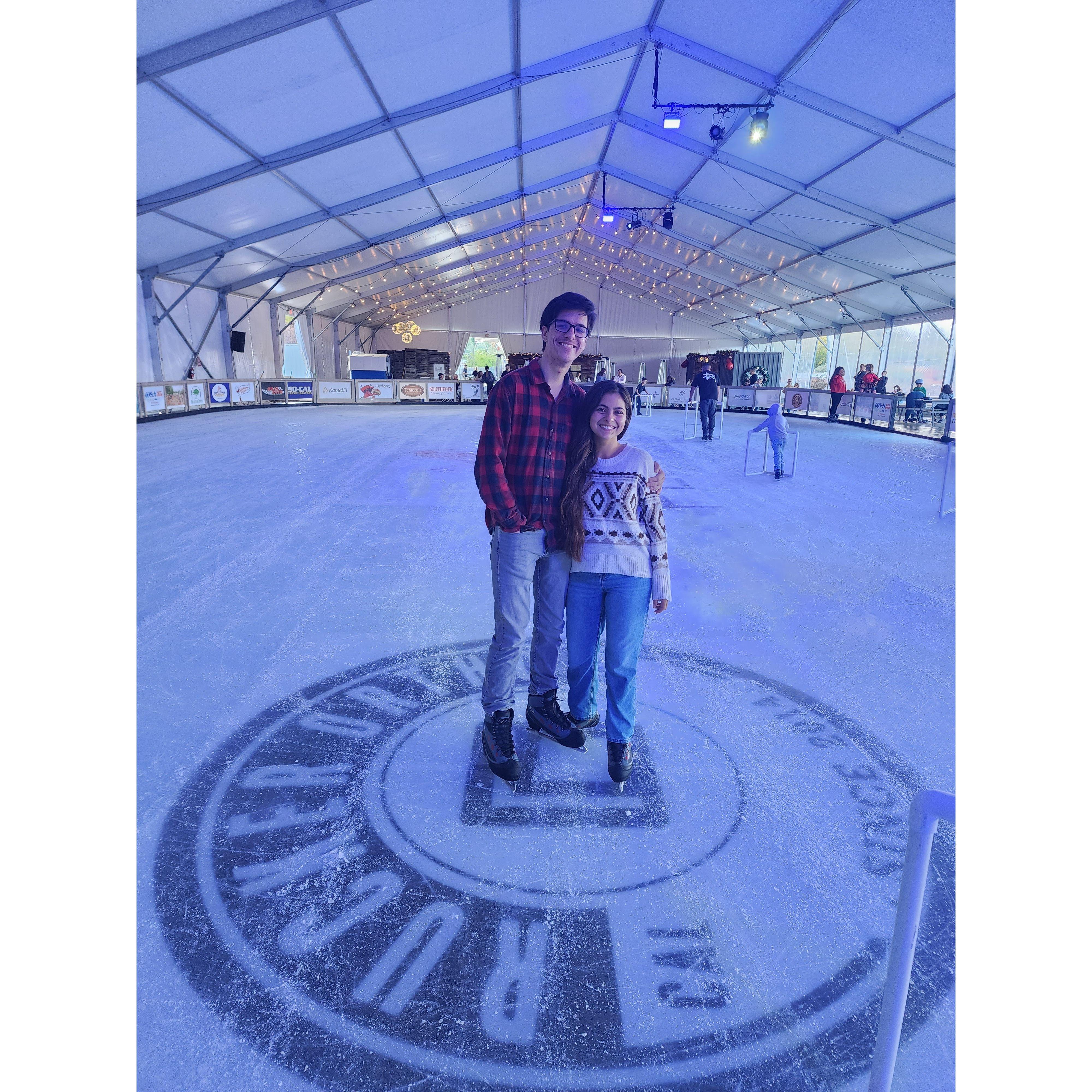 Our First Attempt at Ice Scatting!