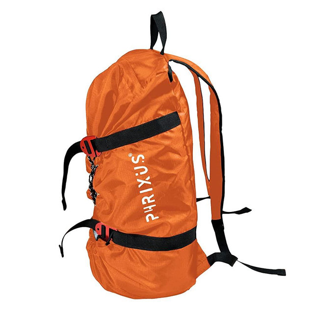 PHRIXUS Rock Climbing Rope Bag, Waterproof Folding Shoulder Backpack with Ground Sheet, Buckles and Carry Straps, 500D Rope Storage Bag for Climbing, Large Capacity Rope Bag for Hiking Trekking