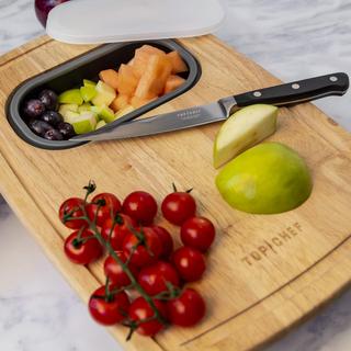 Wood Cutting Board with Expandable Tray