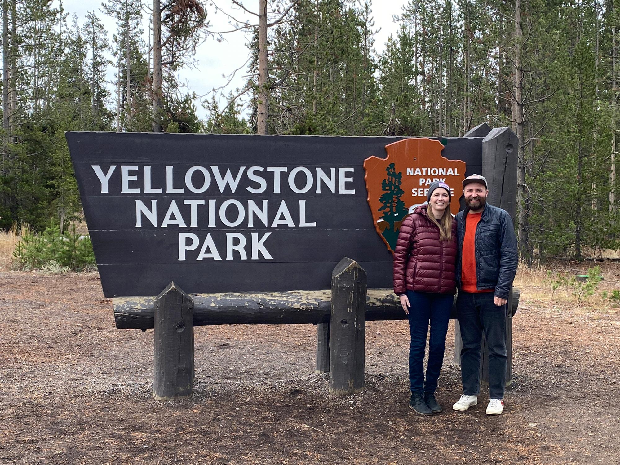 We drove to Yellowstone the day after we got married. It was beautiful, freezing and just what we wanted!