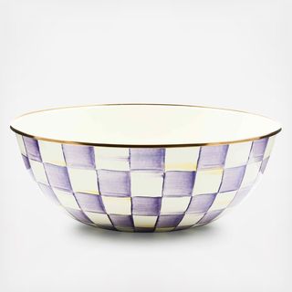 Violet Check Extra Large Everyday Bowl