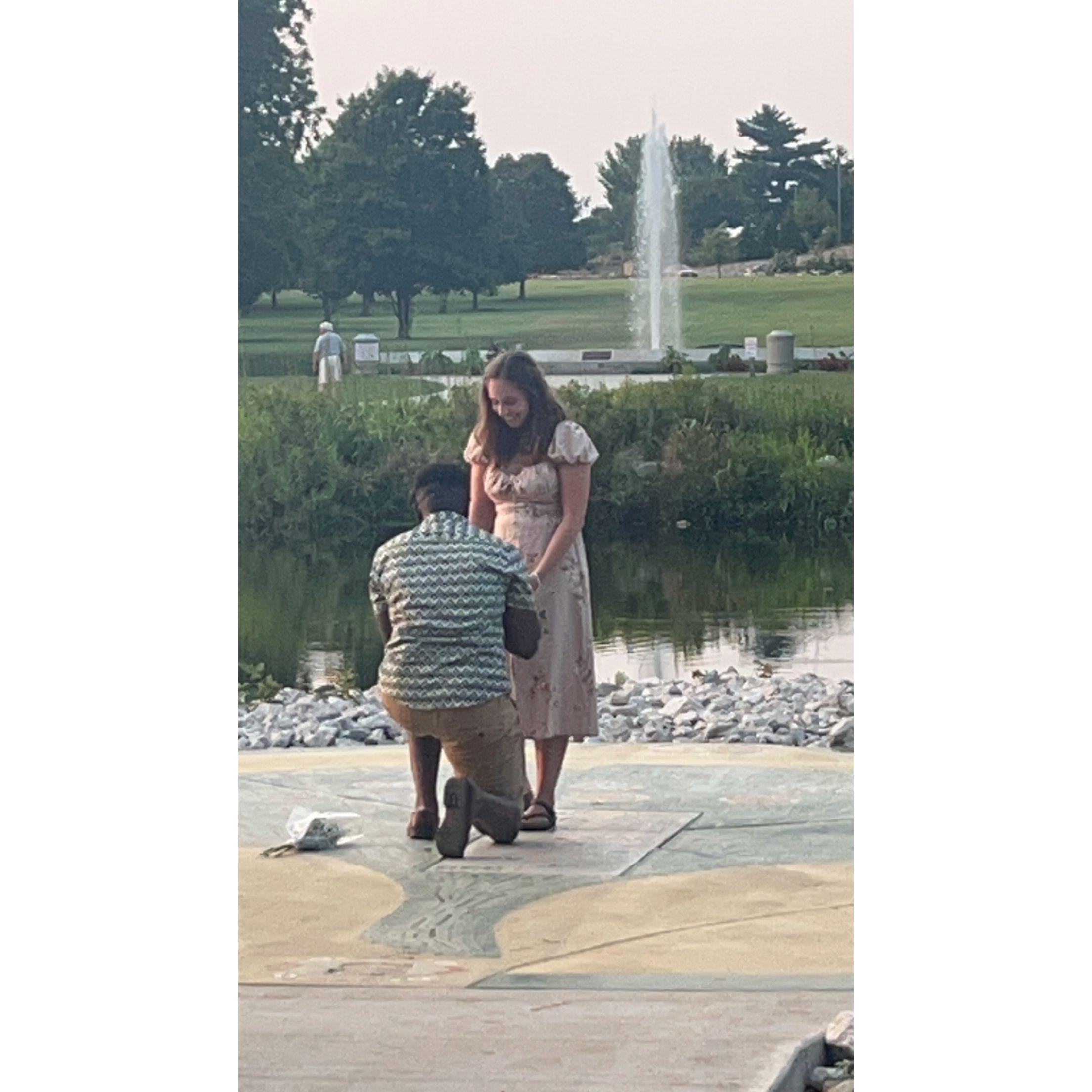 Jordan proposing (and crying a lot!)