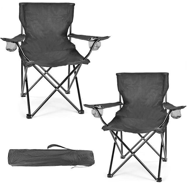 WEIDIORME 2 Pack Camping Chairs for Adults & Teens, 250LBS Capacity Foldable Portable Lightweight Chairs with Carry Bag, Compact Design for Camping, Beach, Picnics, and Outdoor Events