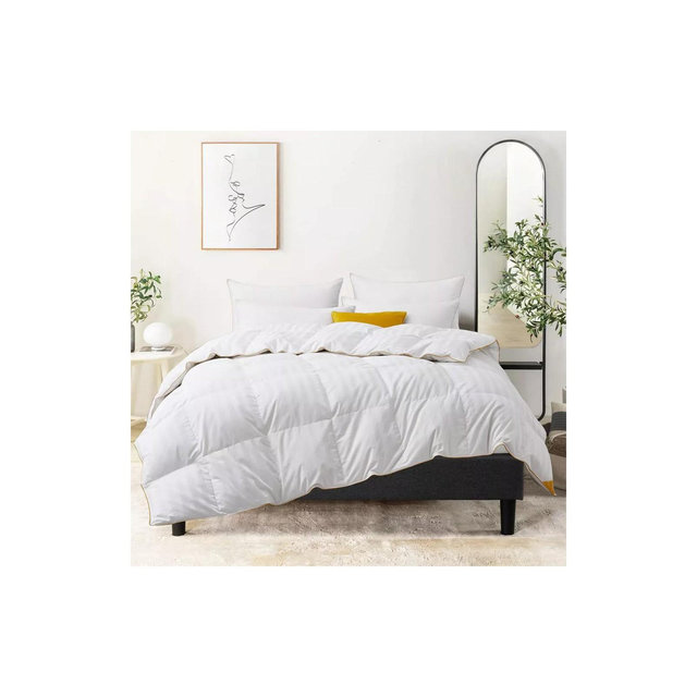 Puredown All Season White Goose Down Comforter Duvet Insert with 100% Cotton Cover, California King