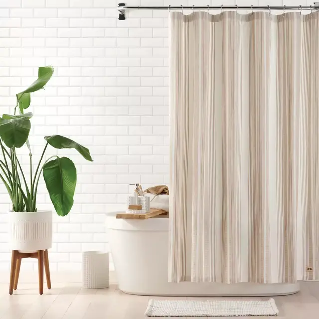UGG® Valerie 72-inch x 72-inch Standard Shower Curtain in Snow Linen