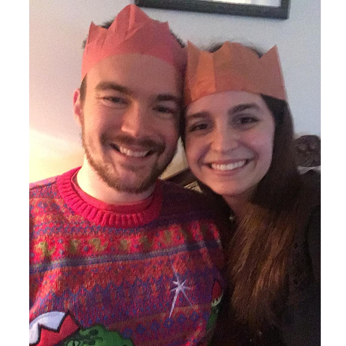 Coming home for Christmas was a wonderful (and unexpected) bright spot in my time on the West Coast. James came Christmas afternoon and we introduced him to a Frederick tradition: Christmas crackers!