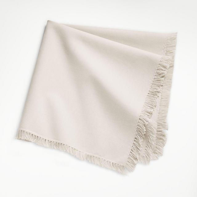 Craft Birch Beige Organic Cotton Fringe Napkin