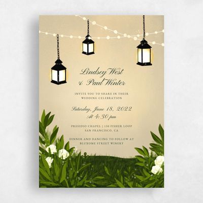 Beige Wedding Invitation - Marietta Classic
