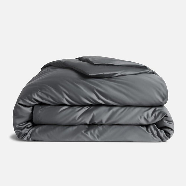 Brooklinen Luxury Sateen Duvet Cover - 100% Cotton, Full/Queen Size in Slate Grey with Extra-Long Corner Ties and Button Closure| Best Luxury Sheets