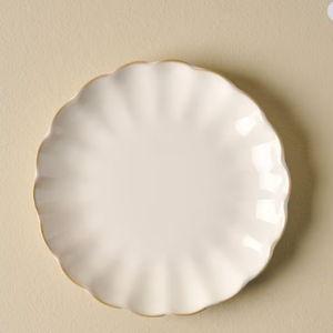 Cream Scalloped Plate