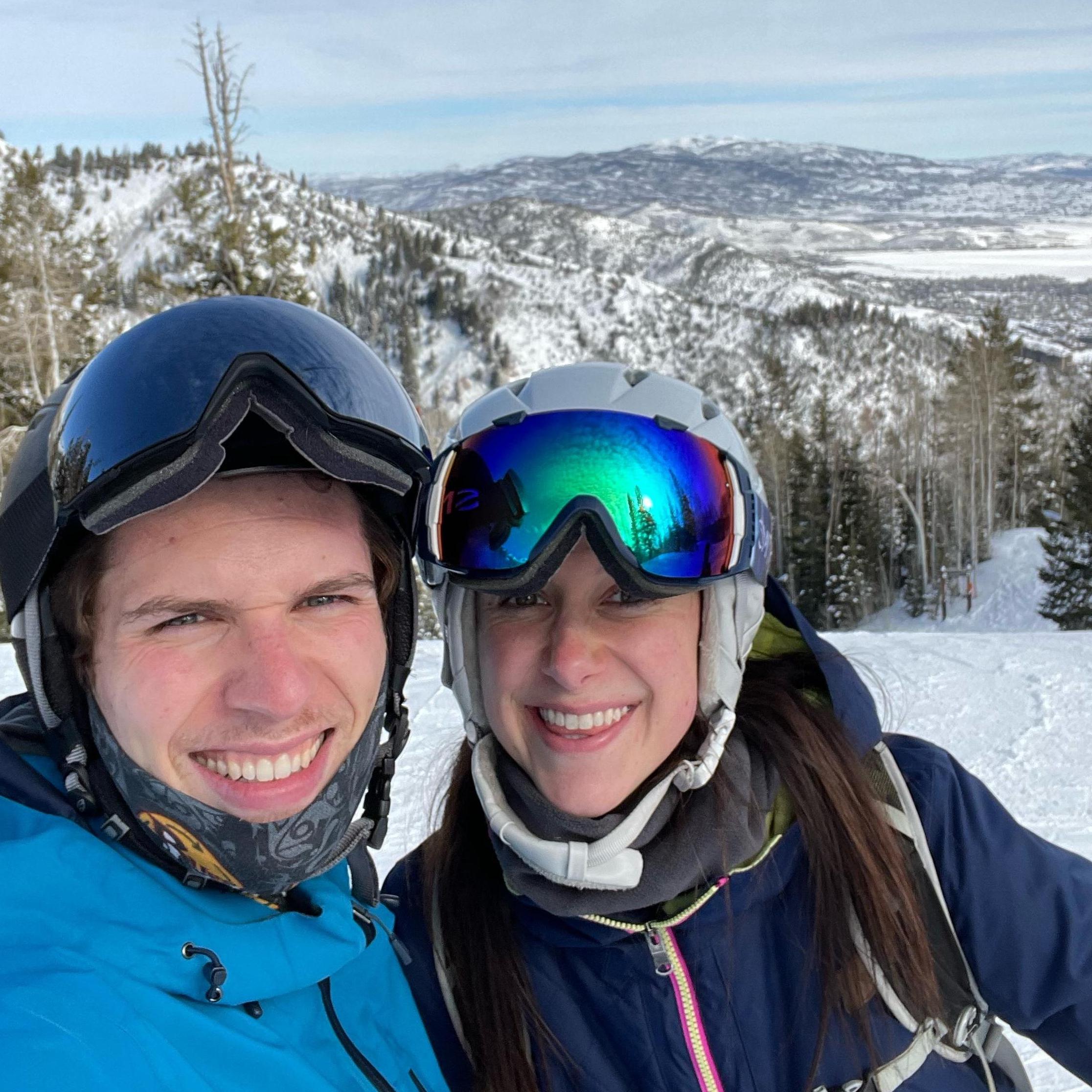 One of our favorite activities. We can't wait to ski on our honeymoon!