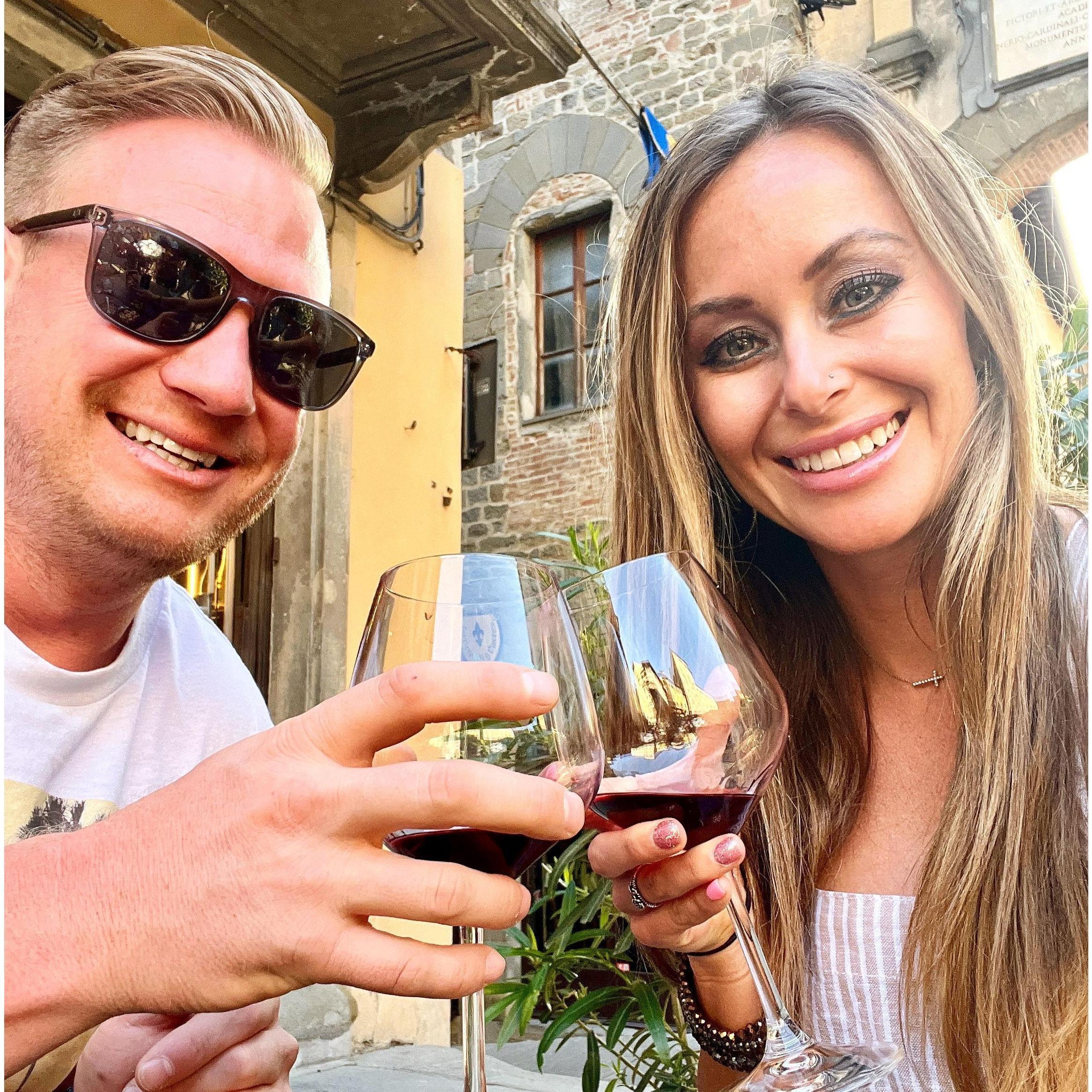 Cheers, from Cortona in Tuscany, Italy!