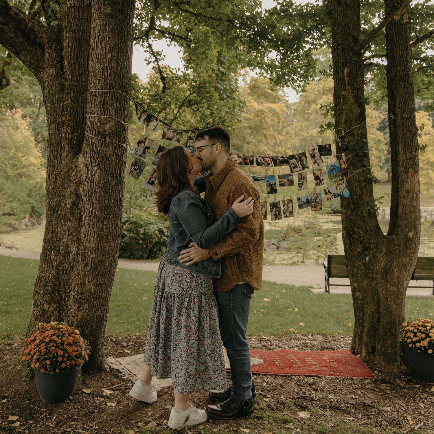 Shelley's proposal back in a park in Tacoma, WA in September of 2023