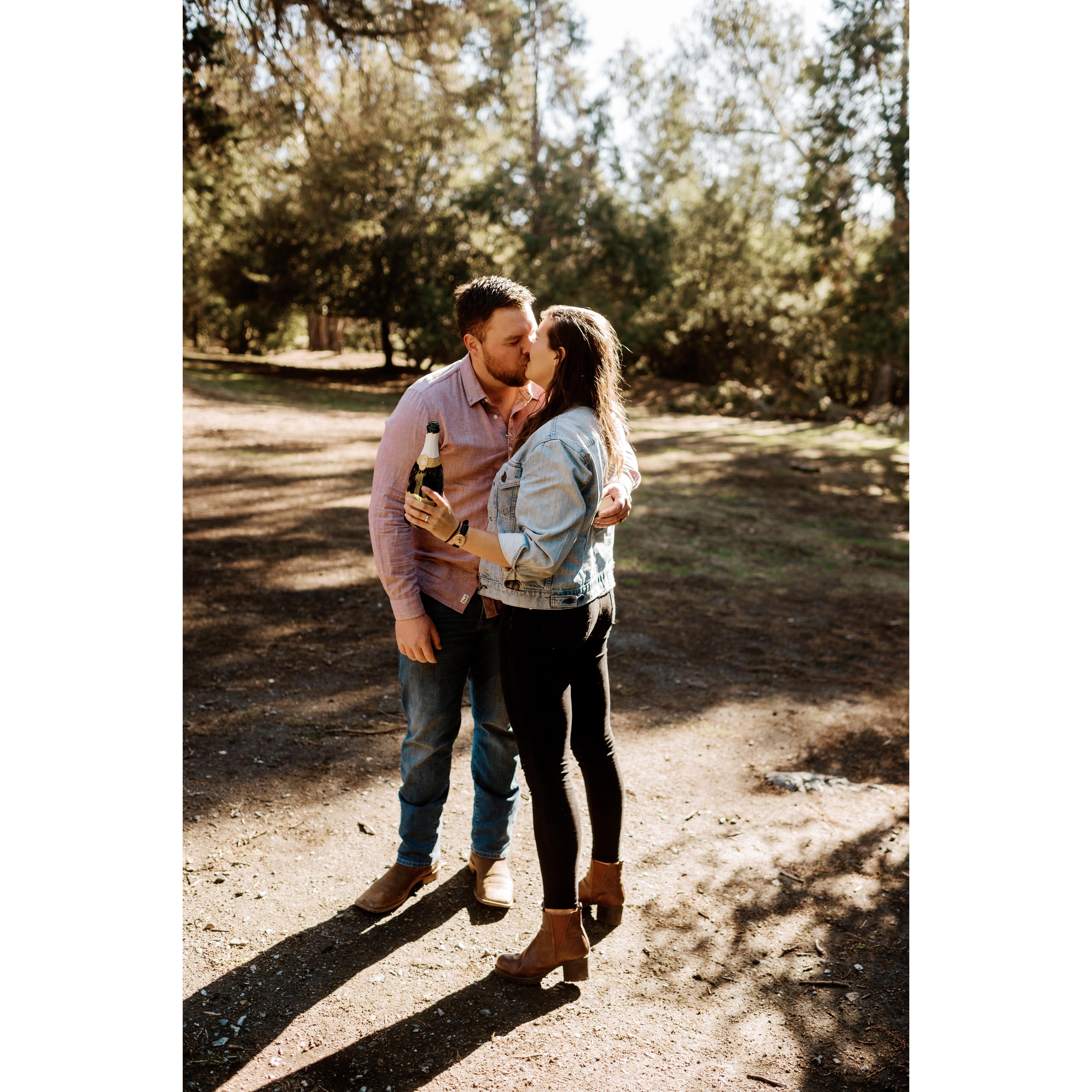 Moments after Russell asked Megan to spend the rest of their lives together
