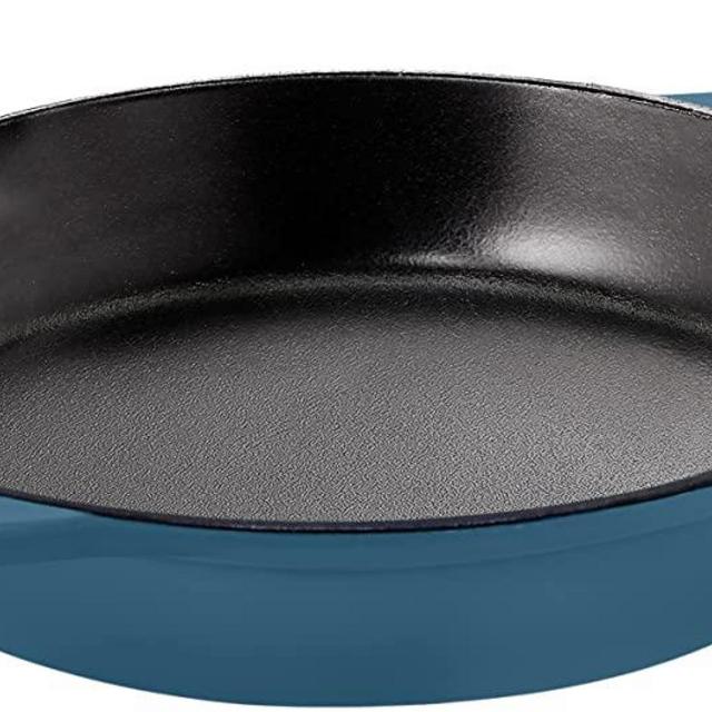Utopia Kitchen 12 Inch Pre-Seasoned Cast iron Skillet - Frying Pan - Safe Grill Cookware for indoor & Outdoor Use - Cast Iron Pan (Teal)