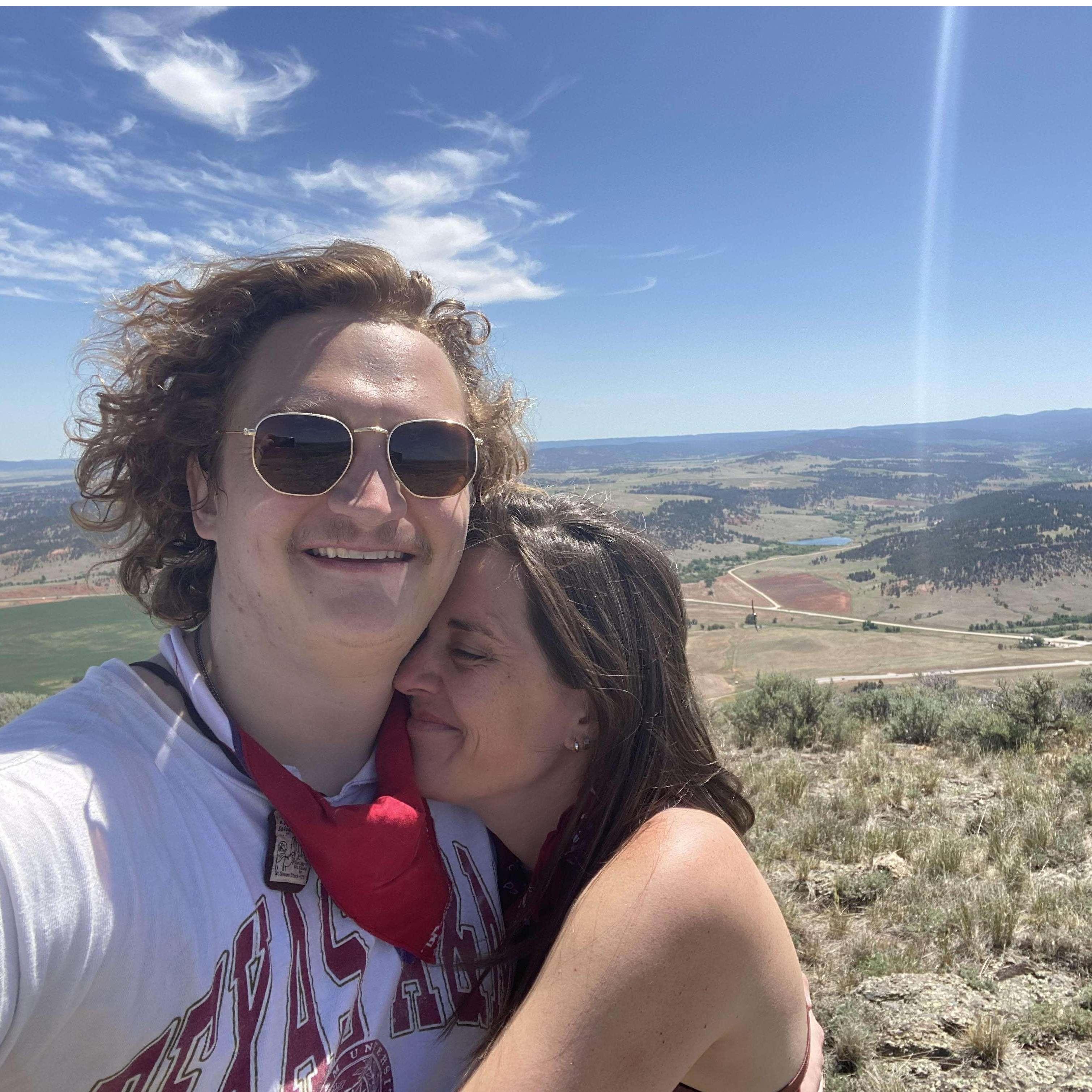 On top of Devil's Tower in Wyoming