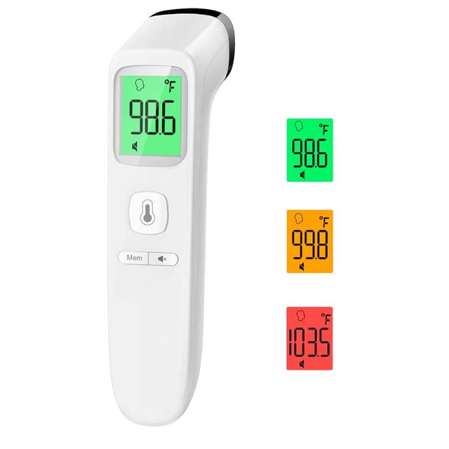 No-Touch Thermometer for Adults and Kids, Accurate Digital Baby Thermometer, Fever Alarm & Silent Mode, 2 in 1 Forehead & Object Mode