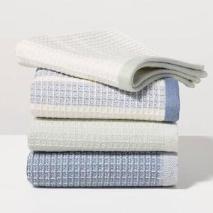 Set of 4 Waffle Dishcloths Blue/Green - Hearth & Hand™ with Magnolia