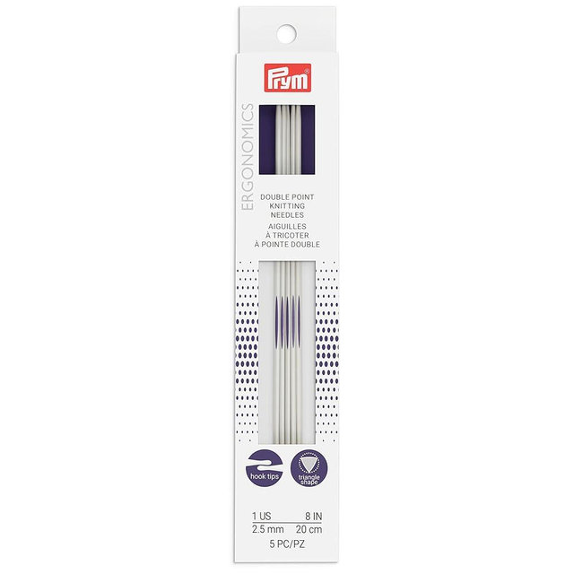 Prym Ergonomics 8-Inch Double-Point Knitting Needle, Size 1 (5-Pack)