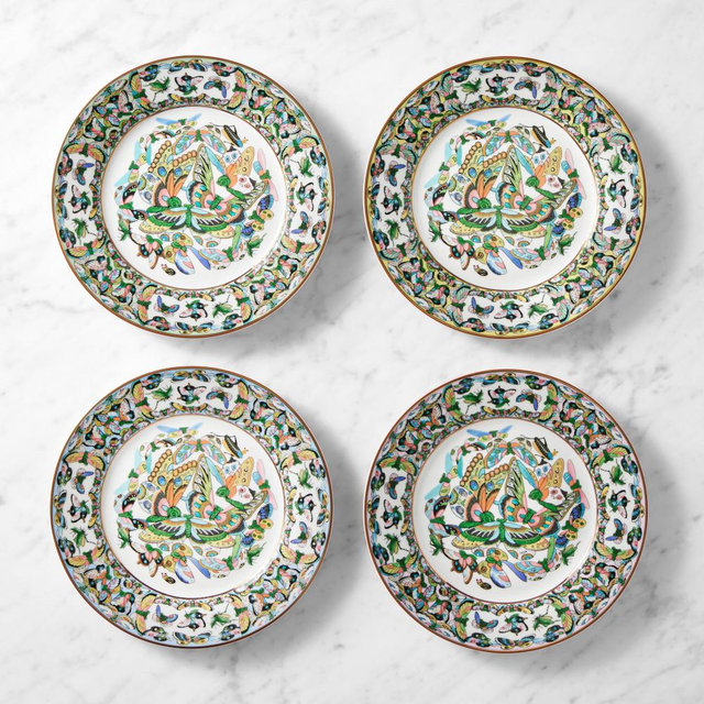 Papillon Mixed Salad Plates, Set of 4