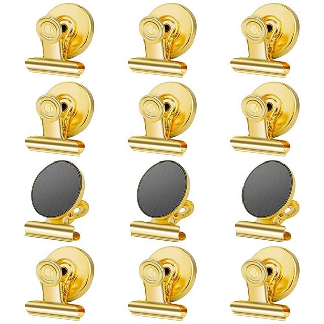 12 Pack Refrigerator Magnets Fridge Magnetic Clips Heavy Duty, Fridge Magnet Clips, Whiteboard Magnets Clips, Clips Magnets for Fridge, Whiteboard, Refrigerator