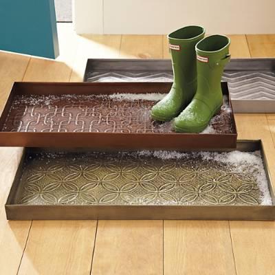 Embossed Metal Boot Tray