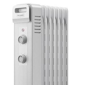 Pelonis Oil Filled Radiator Heater for Large Space, 2025 Upgraded, Space Heaters with 1500W Quiet Warmth Radiant Heater, 3 Heating Modes, Overheat & Tip-Over Protection, Adjustable Thermostat, White