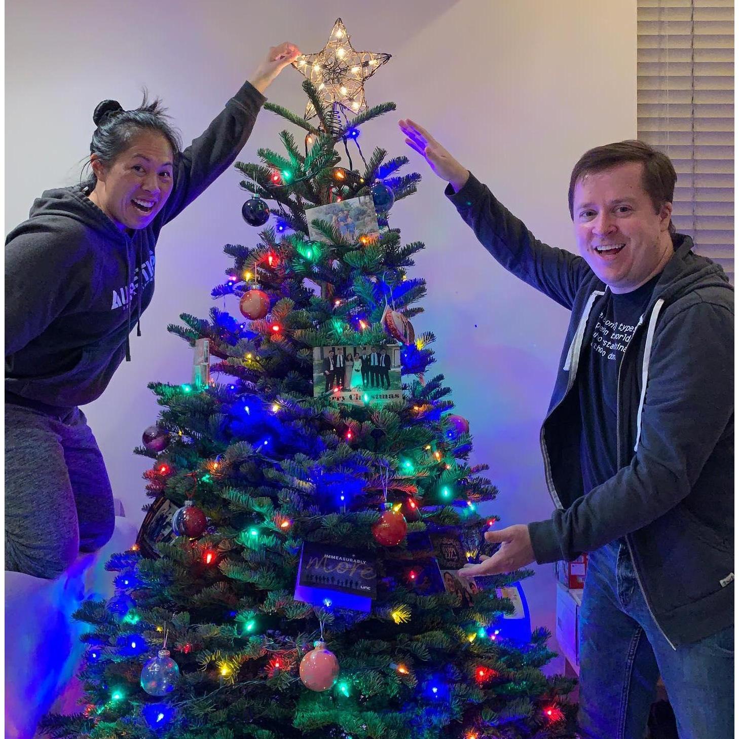 Mike and Miche's first Christmas tree together