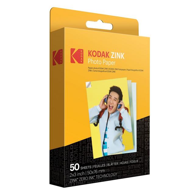 Kodak 2"x3" Premium Zink Photo Paper Compatible with Kodak Smile, Kodak Step, PRINTOMATIC