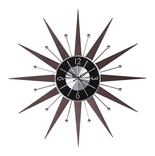Stilnovo 122020ESP George Nelson Wooden Starburst Clock, Espresso