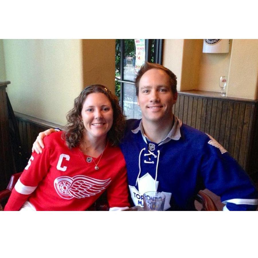 The love of sports (and our rivalries) has been constant through out our relationship. Leafs v. Red Wings at The Maple Leaf Pub 2013