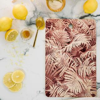 Pink Ferns Rectangle Cutting Board