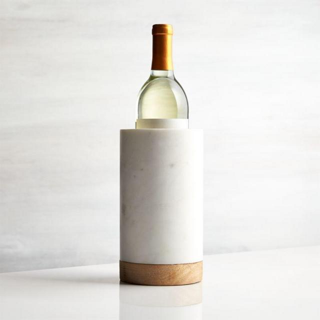 Crate&Barrel - Wood Marble Wine Cooler