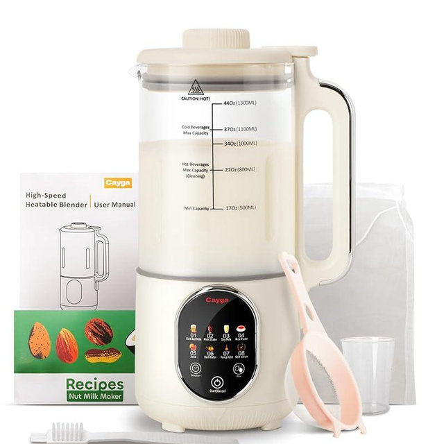 44oz Titanium Alloy Homemade Nut Milk Maker Machine for Plant-Based Drinks with 12-Hour Smart Timer