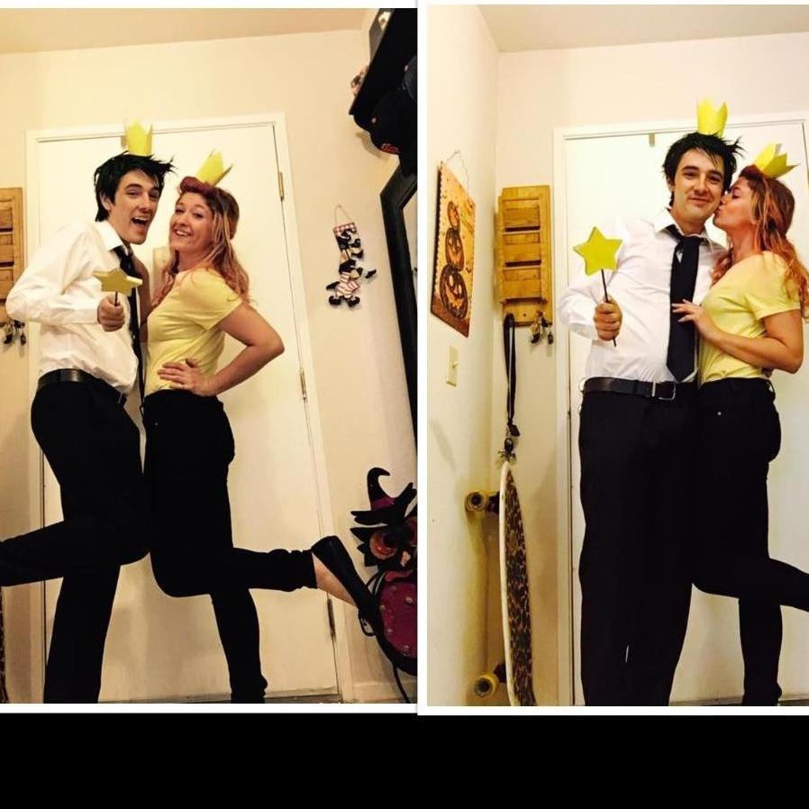 Dressing up as Cosmo and Wanda from the Fairly Odd Parents for a friends Halloween party. We came up with it last minute, put it together in a few hours and we were very proud!