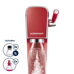 Sodastream Art Machine Sparkling Water Maker (Red, Hydration Pack)