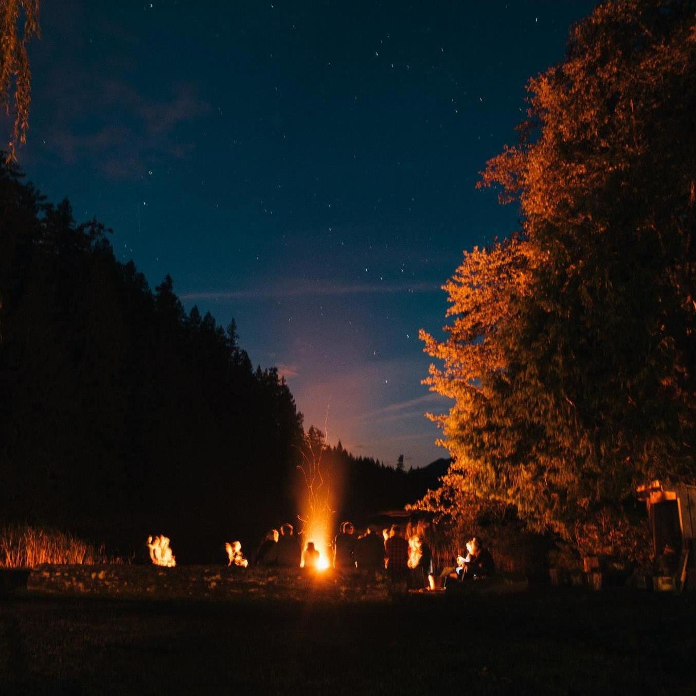 Lakeside fire pit