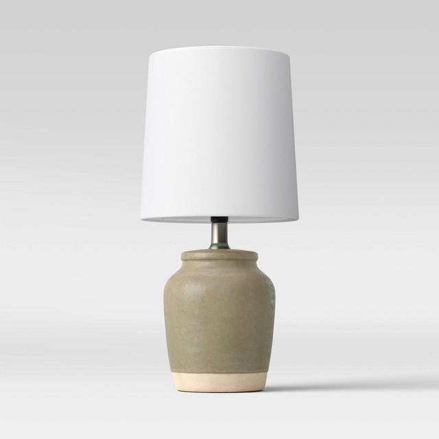 Textural Ceramic Mini Lamp (Includes LED Light Bulb)Olive - Threshold™