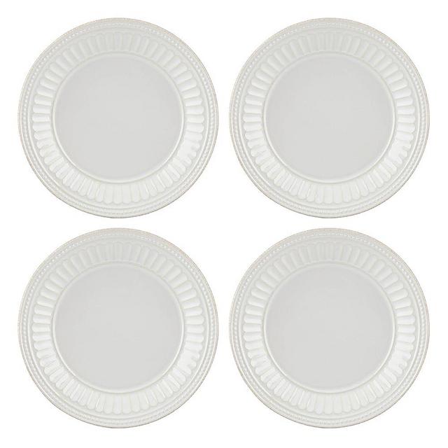 Lenox 895720 French Perle Groove Dessert Plates, Set Of 4, White
