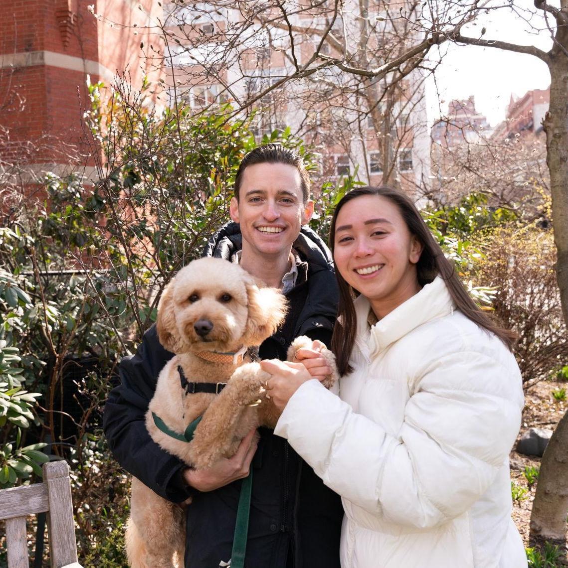 Surprise engagement at the Jefferson Market Garden