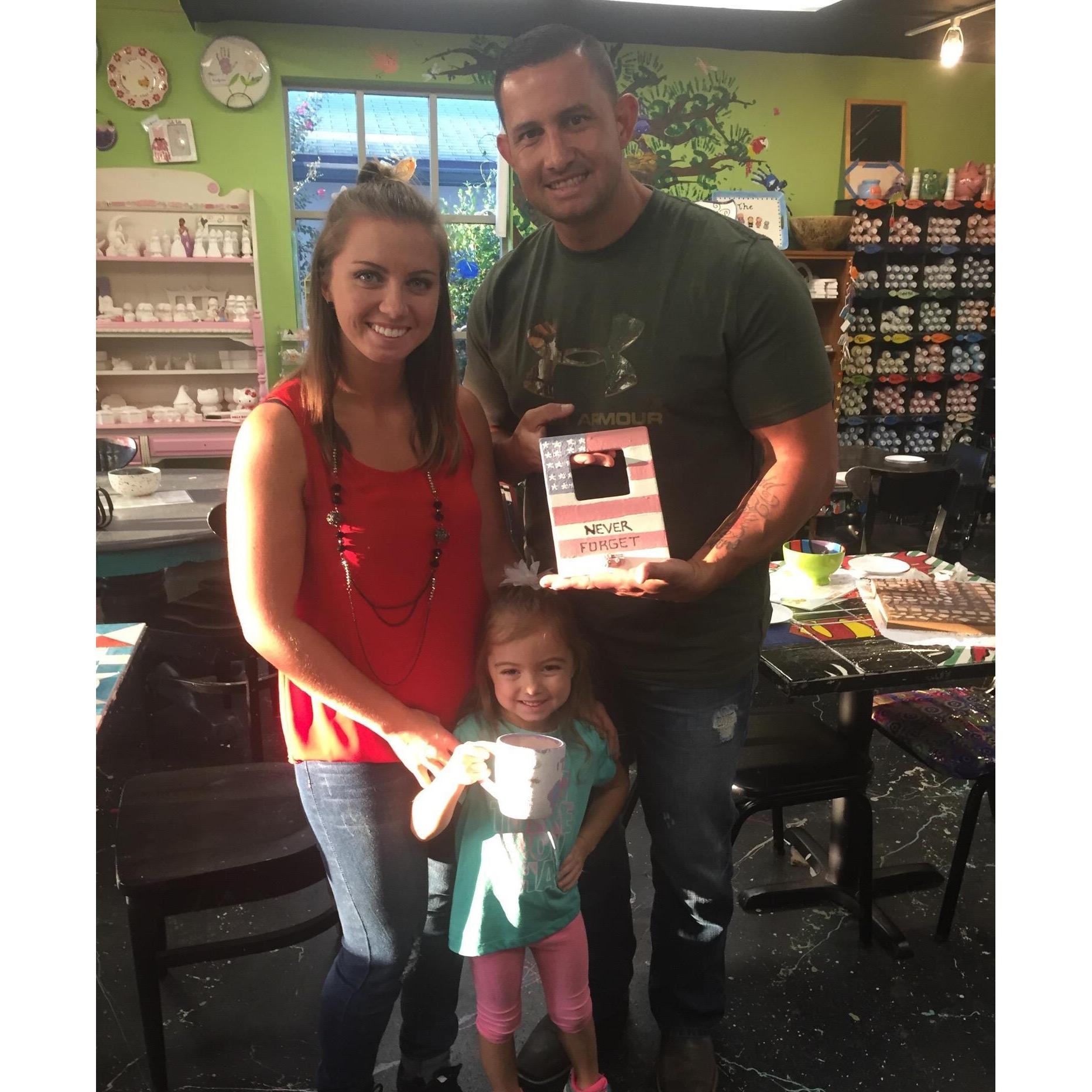 Orlando FL, 2018, A weekend vacation for Emma, we did a sip and paint together.