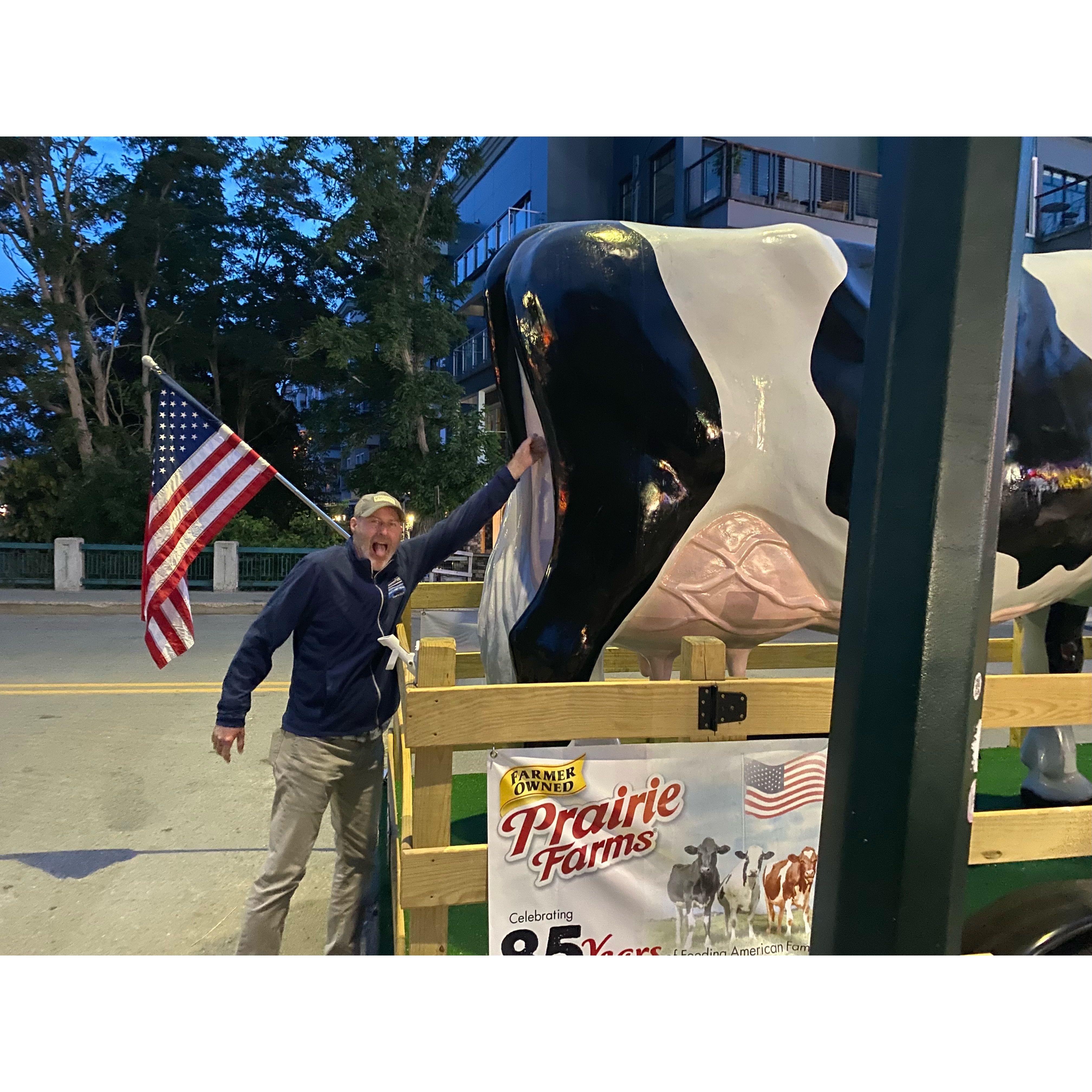 Fun in Michigan, you'll have to ask JP what he's doing to that cow