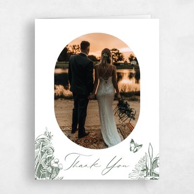 Grayed Hunter, Green Wedding Thank You - Kalinda Photo