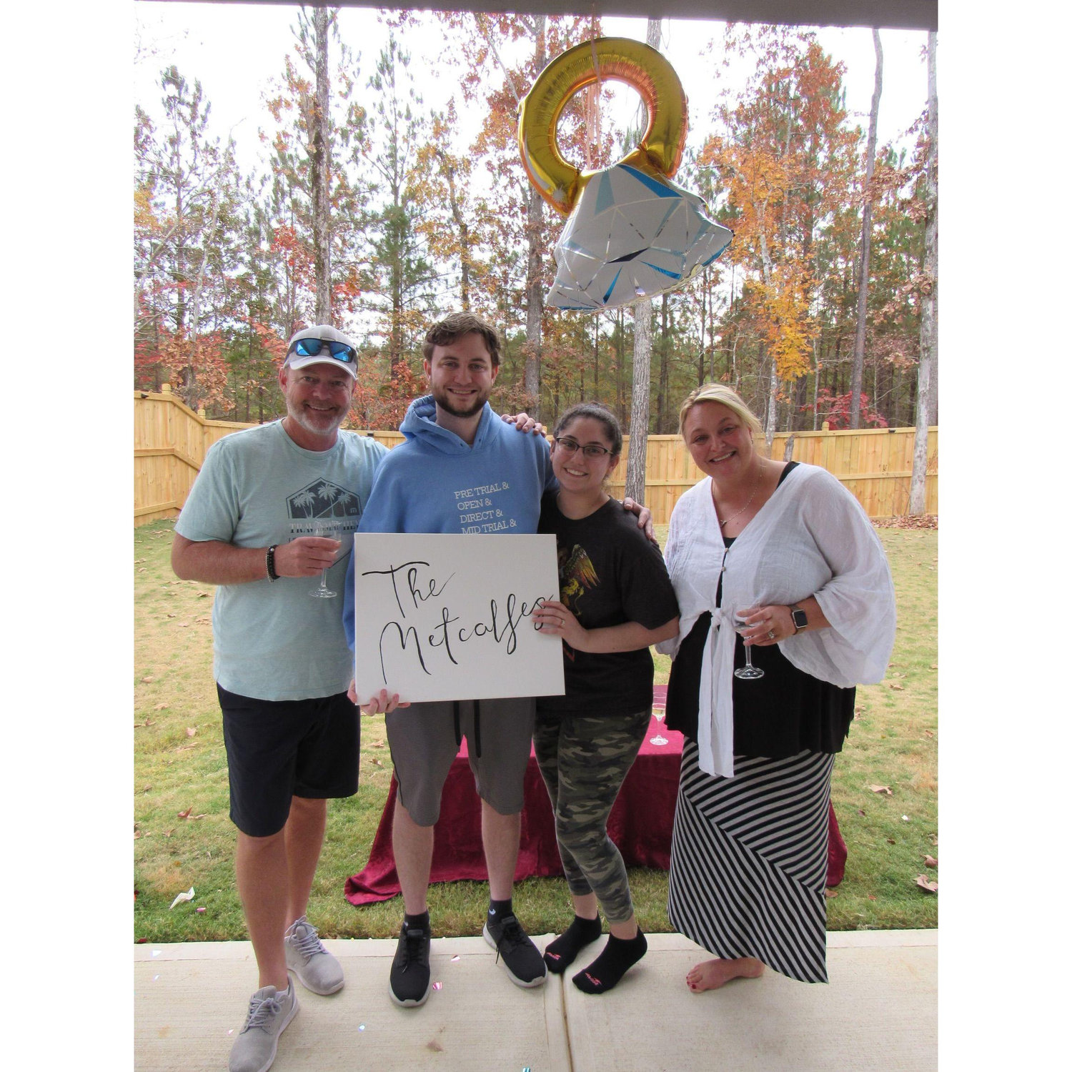 Dan (Cole's dad), Cole, Alyssa, and Jody (Cole's mom)