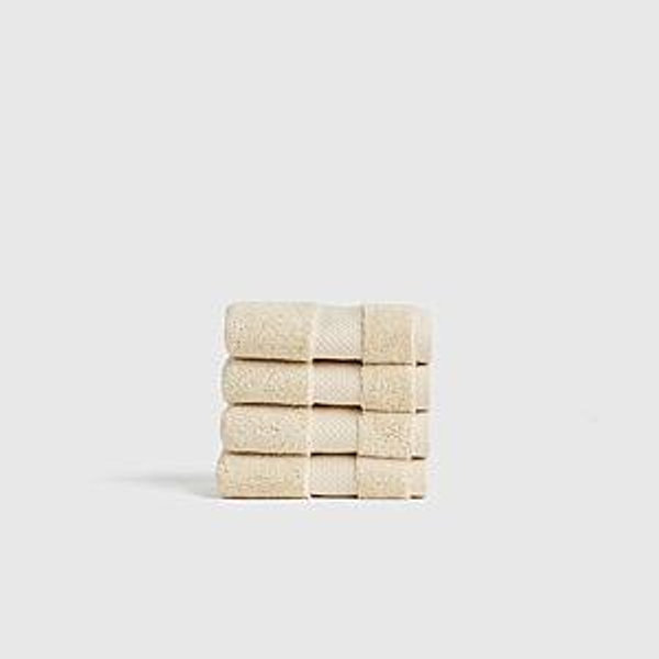 Turkish Ultra Luxe Plush Washcloth (Set of 4) in Linen