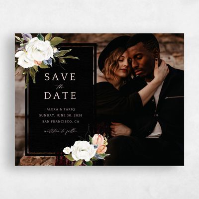 Black Wedding Save the Date - Octavia Landscape