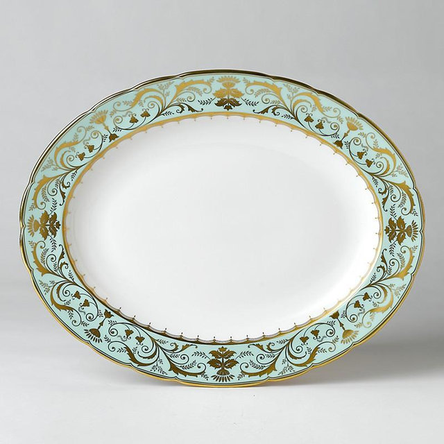 Royal Crown Derby - "Darley Abbey" Oval Platter, 13"