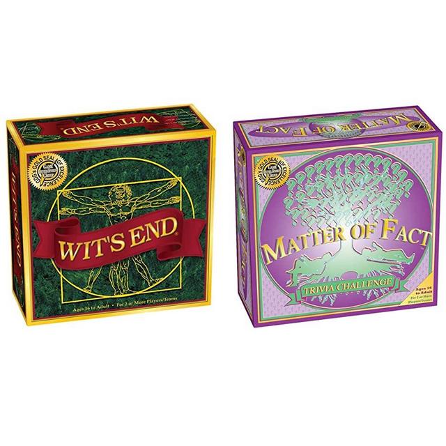 Wit's End + Matter of Fact = Challenging Board Game Bundle for Adults and Game Night