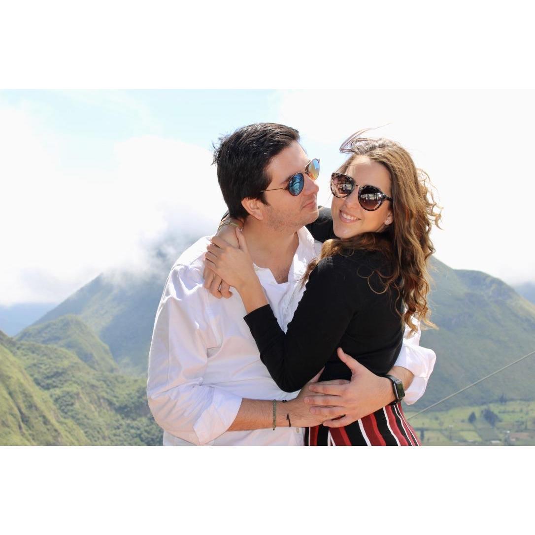 Right before he popped the question!!! 
Quito - 8.06.18