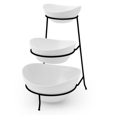 Porcelain 3-Tier Serving Stand White - Certified International